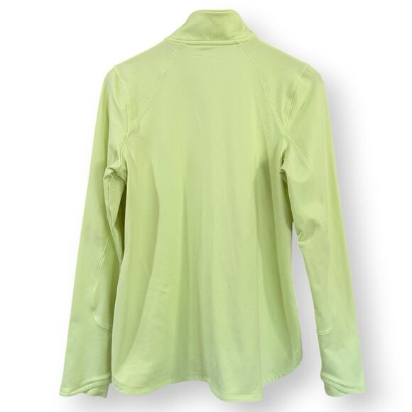 Under Armour Women’s L Neon Yellow Cold Gear Fitted Mock Neck 1/4 Zip Running - Picture 5 of 9